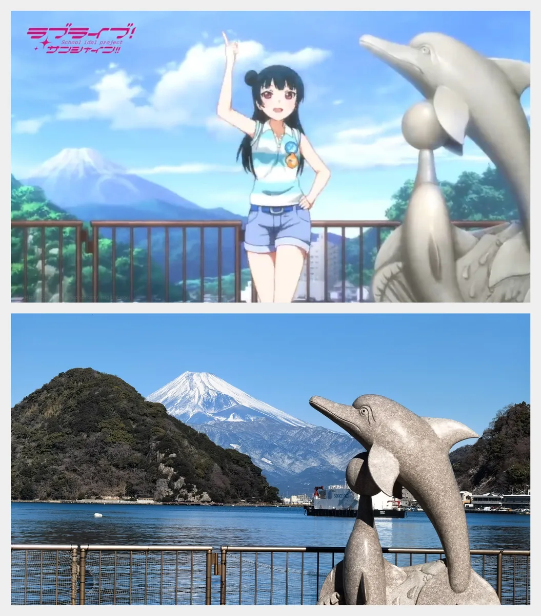 伊豆・三津シーパラダイス的イルカのモニュメント
