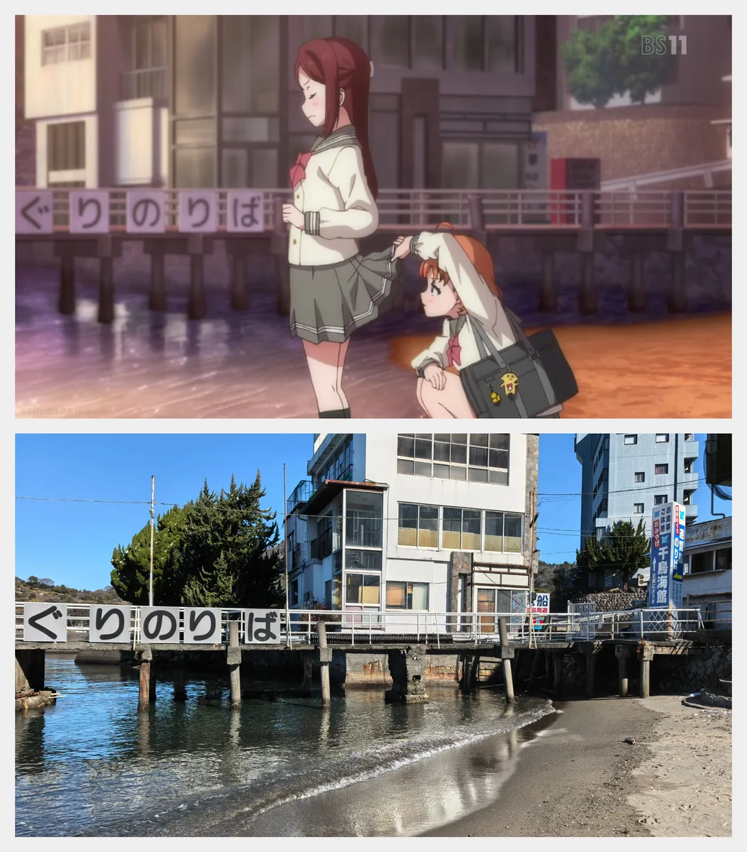 三津海水浴場台词场景对比图