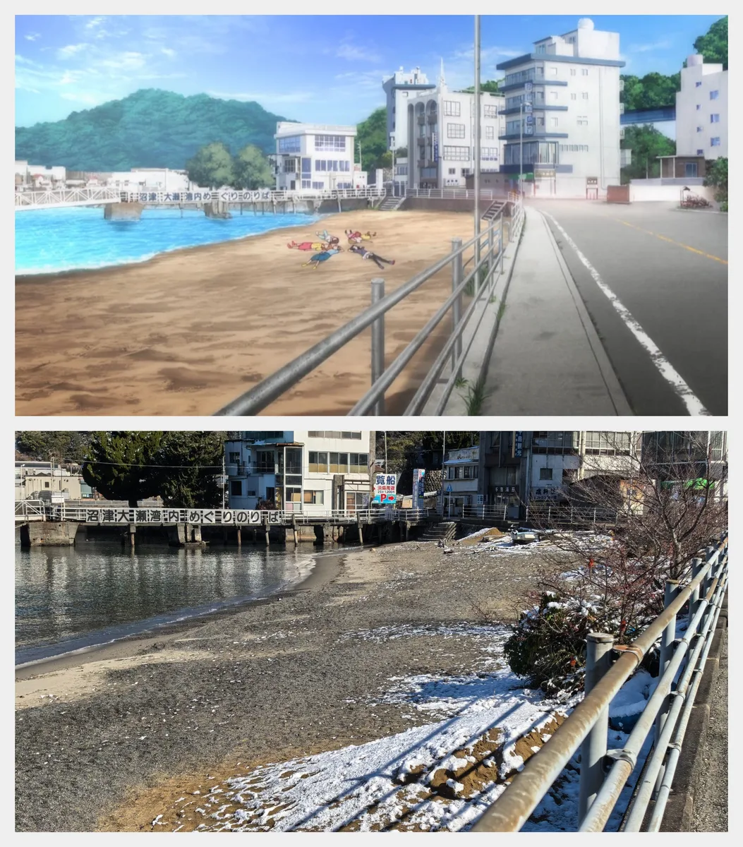 三津海水浴場沙滩全景